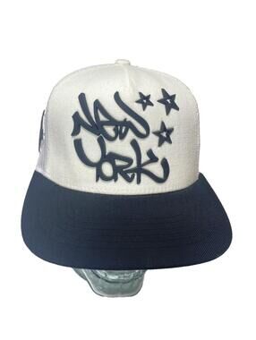 MLB New York Baseball Hat Major League Baseball Cap off white cream style cap